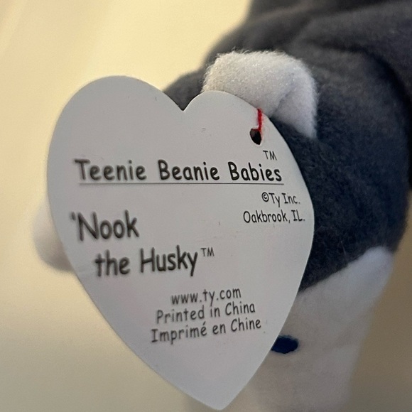 NWT Ty Beanie Babies Nanook The Husky Rare And Retired With Matching Teenie Baby - Picture 9 of 10